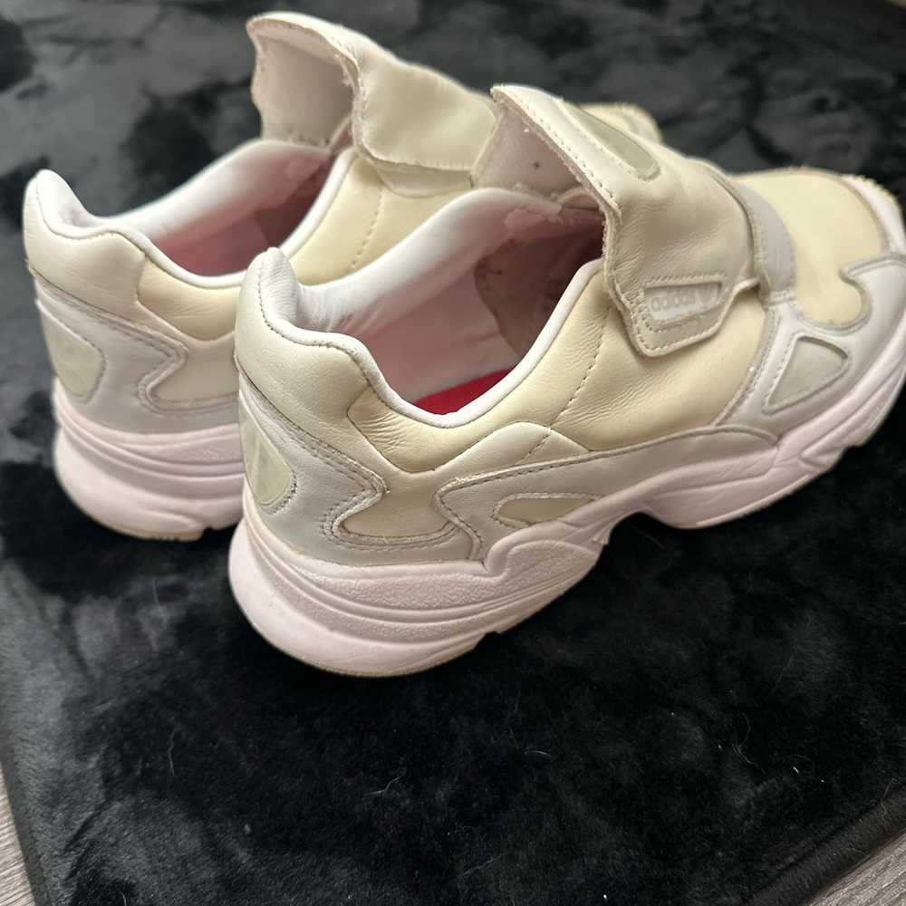 Adidas Falcon RX Triple White size 8 women great condition only worn a few times
